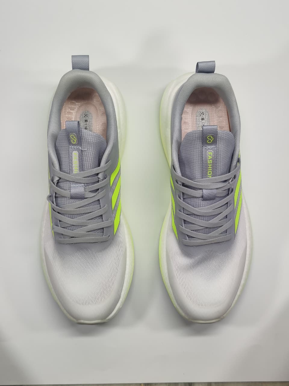 AR Kicks Neon Blast Running Shoes (Grey/Green)