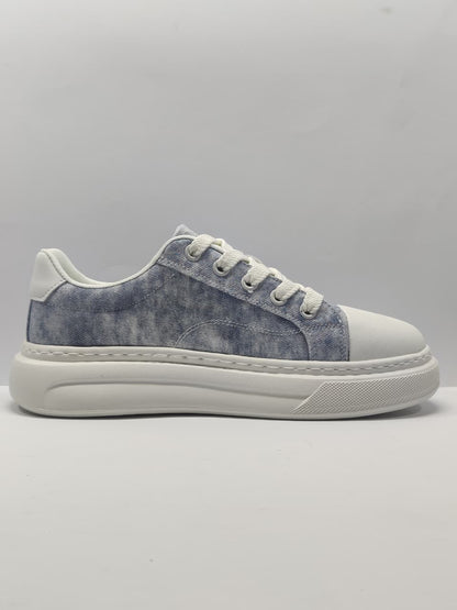 AR Kicks Denim Chunky Sneakers Blue Wash