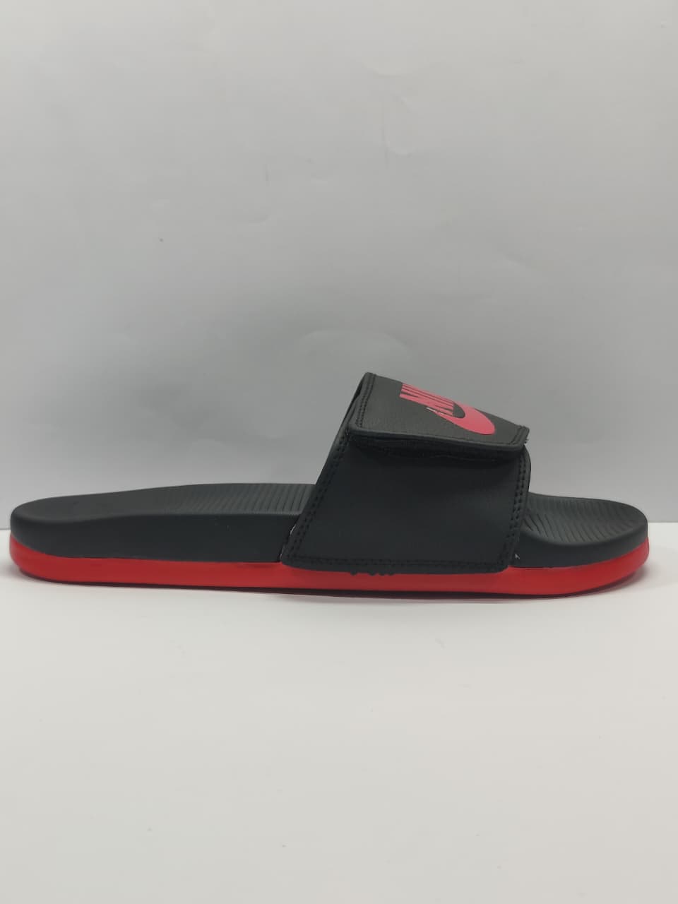 Nike Adjustable Strap Slides Black/Red