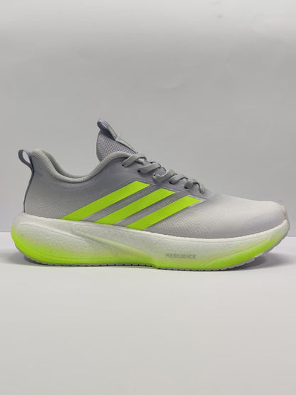 AR Kicks Neon Blast Running Shoes (Grey/Green)
