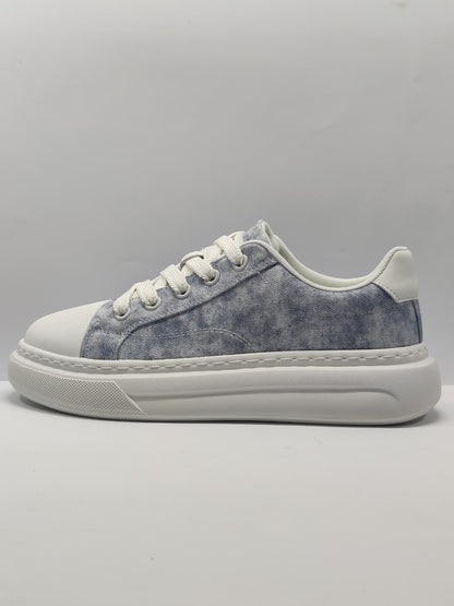 AR Kicks Denim Chunky Sneakers Blue Wash
