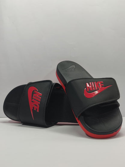 Nike Adjustable Strap Slides Black/Red