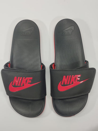 Nike Adjustable Strap Slides Black/Red