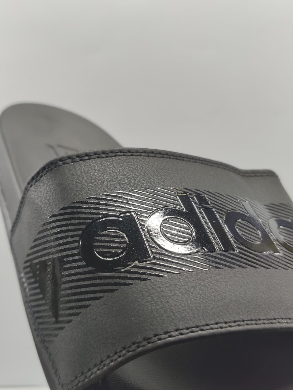 "Adidas Slides Black Stripes