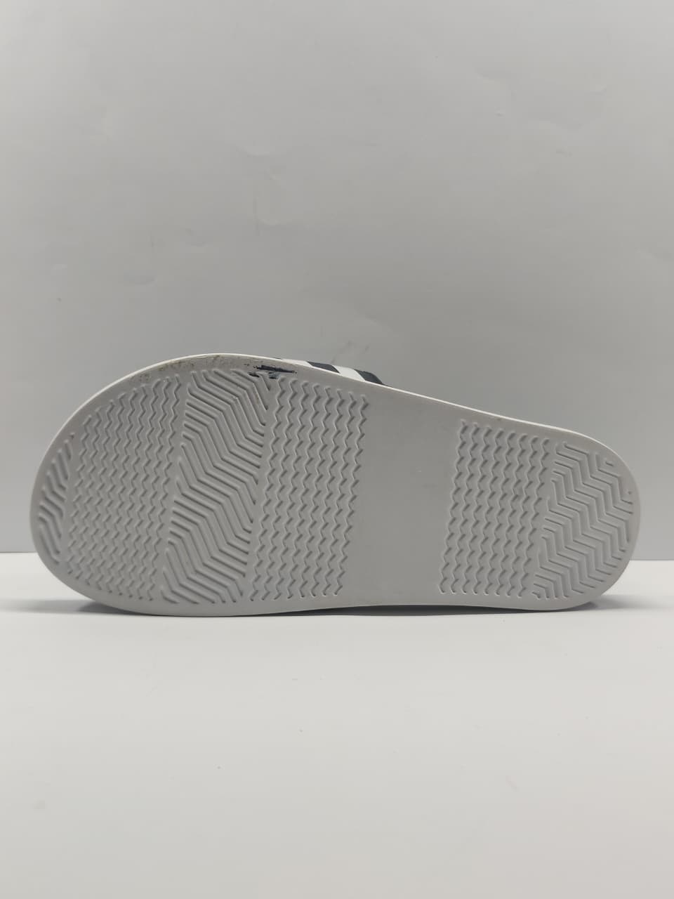 Adidas Slides Navy Blue with White Stripes
