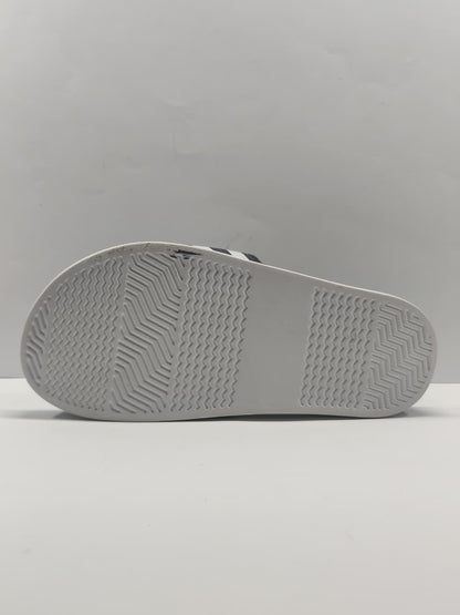 Adidas Slides Navy Blue with White Stripes