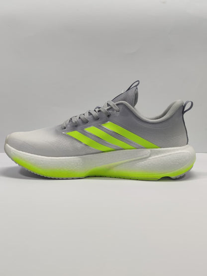 AR Kicks Neon Blast Running Shoes (Grey/Green)