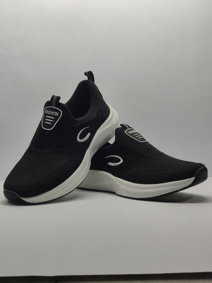 AR Kicks Comfort Flex Slip-On Sneakers (Black/White)